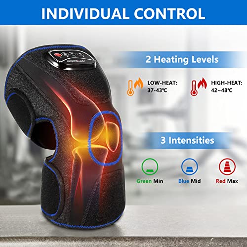 CINCOM Knee Massager with Heat and Air Compression for Pain Relief - size: Single Unit