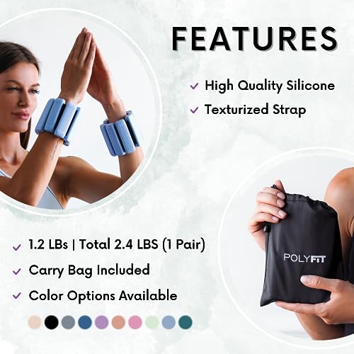 Polyfit Wrist & Ankle Weights - Wearable Weights for Women, Yoga & Pilates - color: LAVENDER