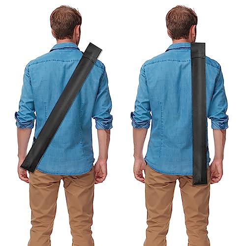 Billiard Pool Cue Case, Black Soft Pool Stick Storage, 32” Carrying Bag for 1/2 Billiard Cue Stick