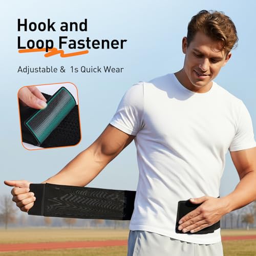 AGPTEK Slim Running Belt with Waterproof Phone Pocket for Women & Men - size: Medium