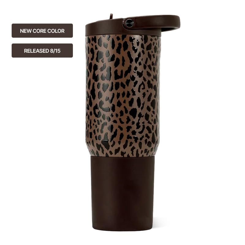 HydroJug Sport 20 oz Insulated Stainless Steel Water Bottle, Brown Leopard - color: Brown Leopard, size: 20 Ounces