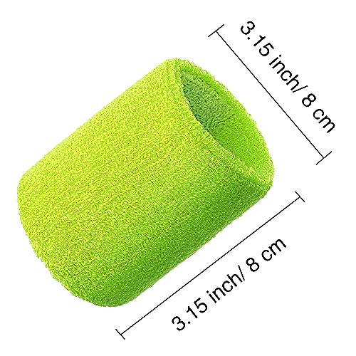 WILLBOND Wrist Sweatbands - color: Neon pink, neon green, sky blue