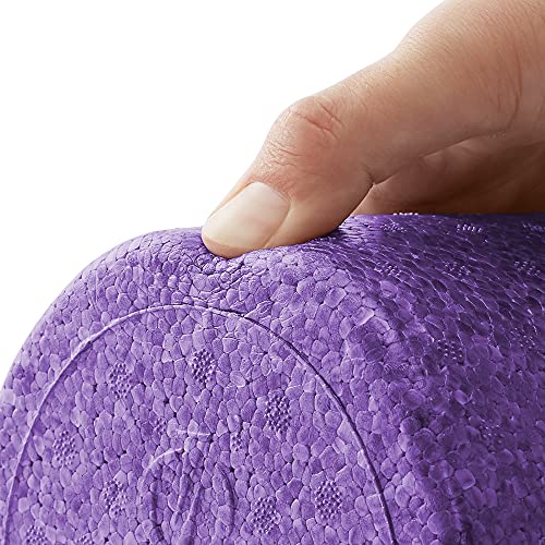 Philosophy Gym 12" High-Density Foam Roller for Exercise, Massage, Muscle Recovery - Round, Purple - color: Purple