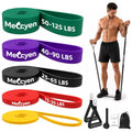 Resistance Bands Set,Exercise Bands with Handles&Door Anchor - color: 5pack(Yellow+red+Black+Purple+Green)