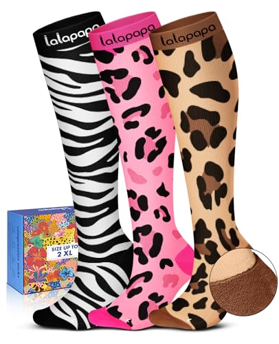 Cute Compression Socks for Women - color: Wild Prints, size: Small-Medium