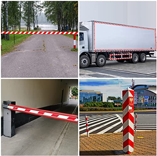 Reflective Tape, Waterproof Self Adhesive Dot Safety Reflector - color: Red White, size: 2 Inch x 32.8 Feet