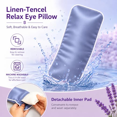Flaxseed Lavender Eye Mask (Blue) - color: Blue