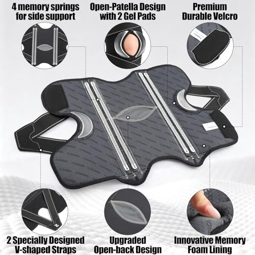 NEENCA Knee Brace for Women & Men, Compression Knee Support with X-Straps Design - ACL, MCL, PCL, Meniscus Tear & Arthritis Pain Relief - Stabilizing Joint with Side Stabilizers & Patella Gel Pads - size: Small
