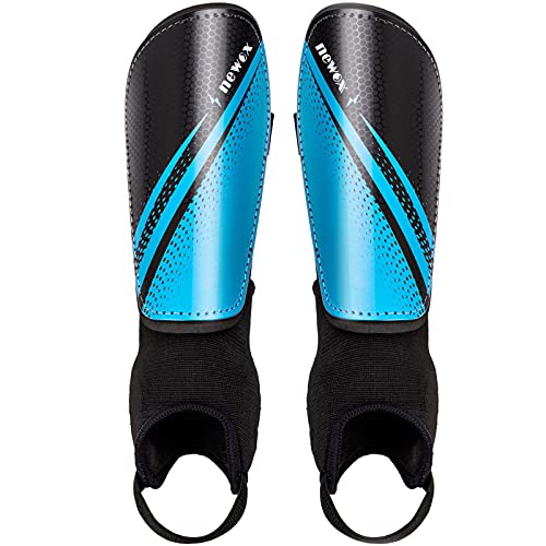 Newox Soccer Shin Guards for Kids Youth Toddler - color: blue, size: Small