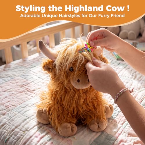 Microwavable Highland Cow Stuffed Animals, Heatable & Coolable Plush Toys - style: A-Brown Highland cow