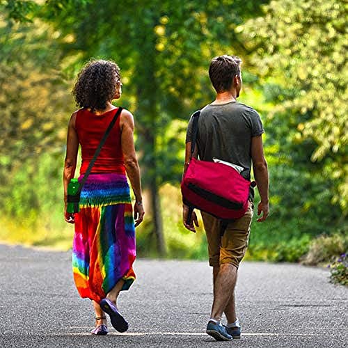 Wanty Water Bottle Carrier Sling Water Bottle Holder with Adjustable Shoulder Strap for Walking Short Hiking, Elastic Fastening Strap Fit for 12-40Oz (Exclude Water Bottle) (2 Elasticated Band)