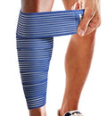 HiRui Calf Compression Wraps, 71" Adjustable Elastic Bandage Sleeves, Lower Leg Calf Support for Men & Women, Shin Splints Relief, Varicose Veins, Fitness, Running, Basketball, Soccer (1, Navy Blue) - color: Navy Blue