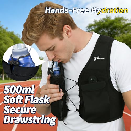 Running Vest for Women Men, Lightweight Hydration Vest for Training Runs - size: Medium-Large