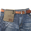 diodrio Belt Zipper Pouches for Men Women Compact EDC Pouch, YKK Zipper, Anti-theft Pickpocket Proof Safety Wallets, Waist Pack for Traveling Hiking, Water Resistant, Tough Waxed Canvas, Olive - color: Olive Medium