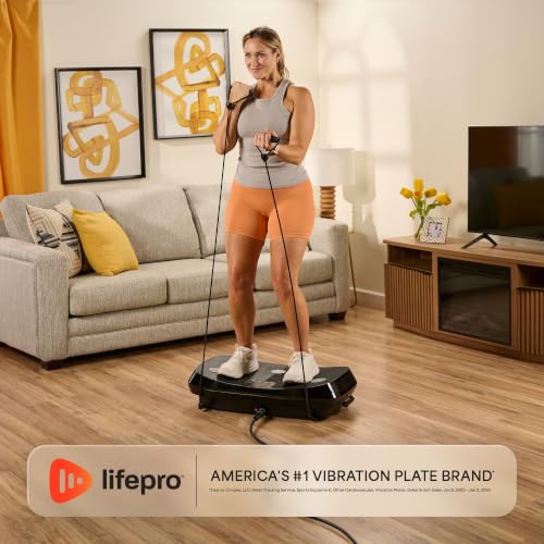 Lifepro Rumblex 4D Vibration Plate Exercise Machine with 7 Training Modes - color: Black, size: Standard