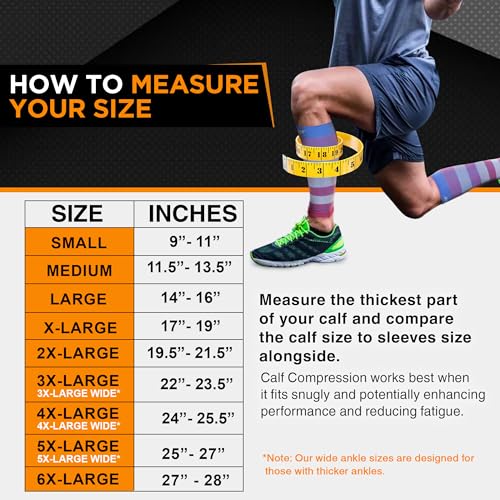 Doc Miller Compression Calf Sleeve for Men & Women, 20-30mmHg - color: Flag, size: Small REGULAR