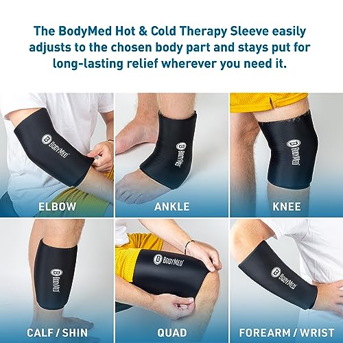 BodyMed 360° Hot & Cold Sleeve for Knee, Elbow, Ankle, Wrist Discomfort Relief – Flexible, Reusable Gel Ice Pack Compression Therapy for Sprains, Arthritis, Tendonitis - X-Large - size: X-Large