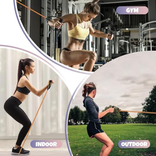 RitFit Single Resistance Bands with Handles Door Anchor for Home Gym - size: 45-50lbs