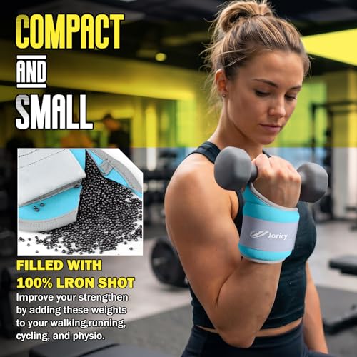 Wrist Weights with Thumb Loops Lock for Men Women Weighted Gloves - color: Light Blue, size: 1 lb Each (2 LBS Total)