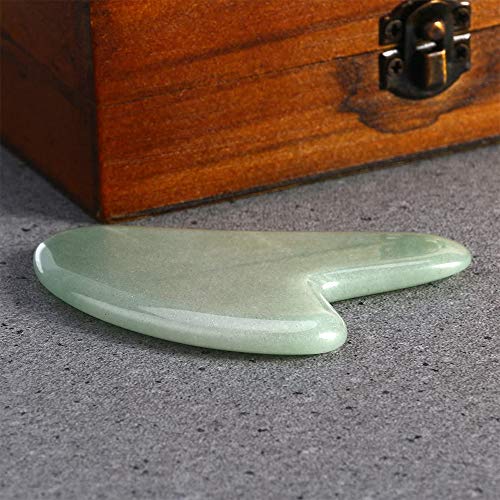 Gua Sha Facials Tools for Jaw Massage Tools Board Natural Jade Stone for SPA Acupuncture Therapy Trigger Point Treatment - style: P