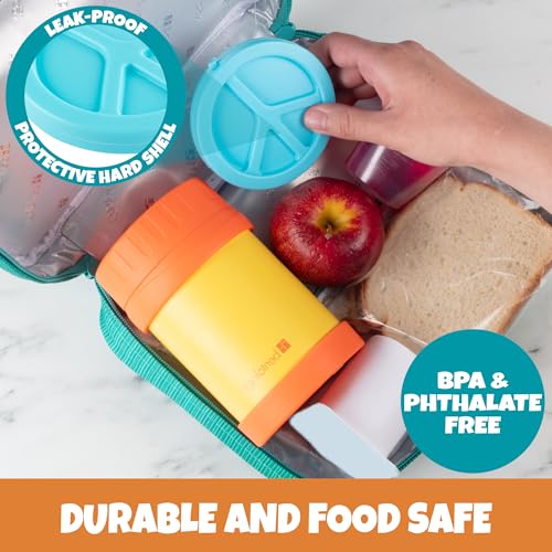 Kids Hard Ice Packs 3 Pack, Slim Reusable Freezer Packs for Lunch Boxes - color: Peace Sign
