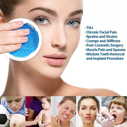 Soft Ice Pack/Small Ice Packs for Injuries Reusable, Small Round Gel Hot & Cold Compress (12 Pack) for Pain Relief, Toothache, Surgery Recovery - Soothing Gel with Sleeve - Blue - size: 12 Count (Pack of 1)