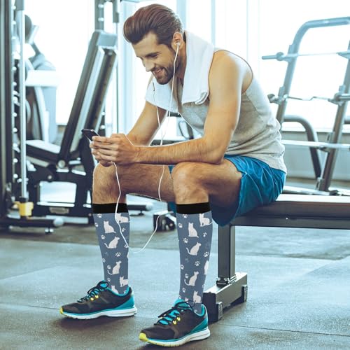 Wusikd Cute Penguin Compression Socks for Women and Men Circulation Long Socks for Athletic Running 1 - color: Multi 2