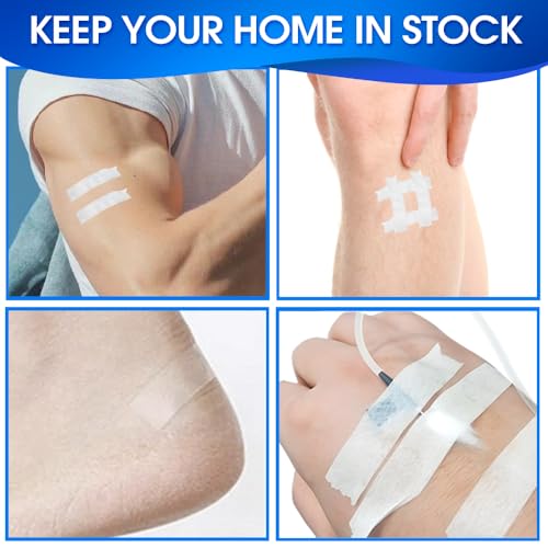 6 Rolls Medical Tape with Dispenser 2 Each, 1 Inch X 10 Yard Paper Tape Medical, Wound First Aid Tape, meedical Tape White