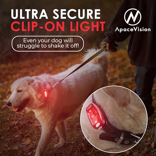 EverLightFX USB Rechargeable LED Safety Light 2 Pack, Clip On Strobe Light - color: Red