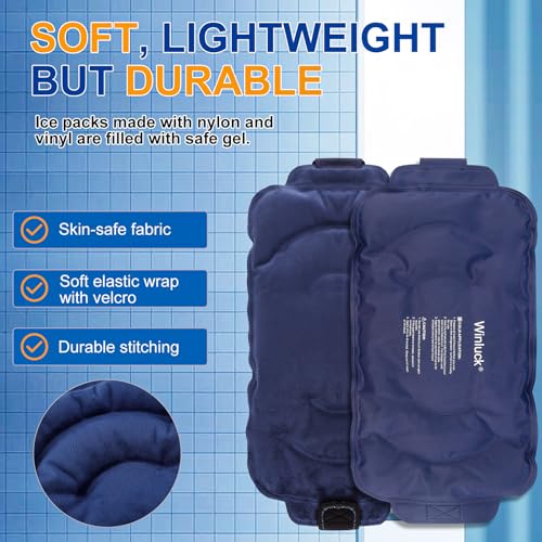 Flexible Ice Pack Large Cold Gel Packs for Recovery Pain Relief 16.6x9.6'' - style: 16.6 x 9.6（1 Pack）