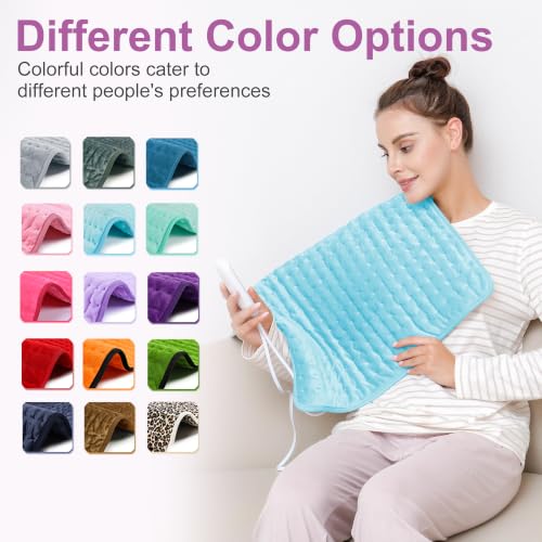 Heating Pad,Electric Heating Pad,Heating Pad for Back (LightBlue, 24"x20") - color: Babyblue, size: 24x20 Inch