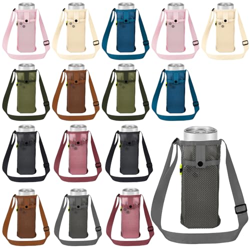 Mumufy Mesh Water Bottle Holder Sling with Strap - color: Stylish