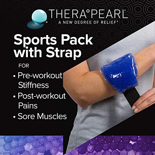 TheraPearl-14070 Color Changing Reusable Hot Cold Pack with Strap, Sports Size Ice Pack with Gel Beads, 11" x 4.5" - size: 11" x 4.5", style: New Version