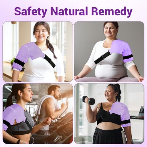 Comfytemp Shoulder Ice Pack Wrap Rotator Cuff Therapy (Large/X-Large) - color: Purple