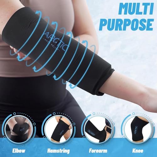 2 Pack - Premium Cold Therapy Compression Ice Sleeve, Knee Ice Pack Wrap for Injuries, Elbow, Quad & Hamstring Relief, Flexible & Reusable Cold Wrap Recovery for Meniscus, ACL, MCL, Ice & Heat Therapy - size: Medium (2 Pack)