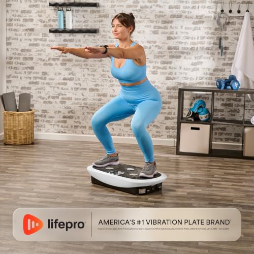 Lifepro Rumblex 4D Vibration Plate Exercise Machine with 7 Training Modes - color: White, size: Plus