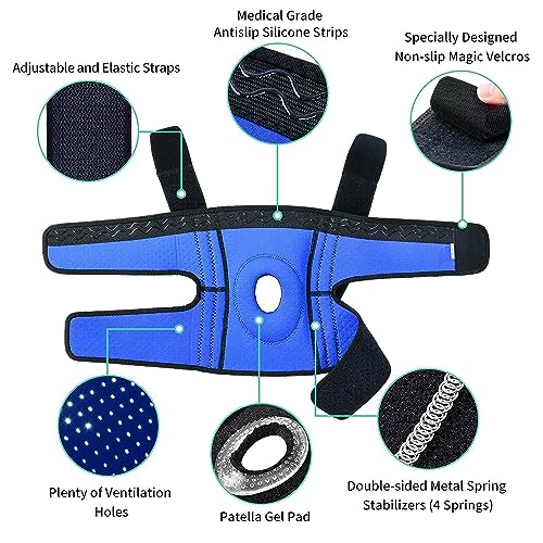 ABYON Knee Brace for Men & Women Meniscus Tear, Knee Support with Dual Side Stabilizers & Crossed Compression Straps for Knee Pain Relief, ACL, Arthritis and Post-Surgery Recovery - Please Check How To Size Video - color: Black, size: 2X-Large/3X-Large (P