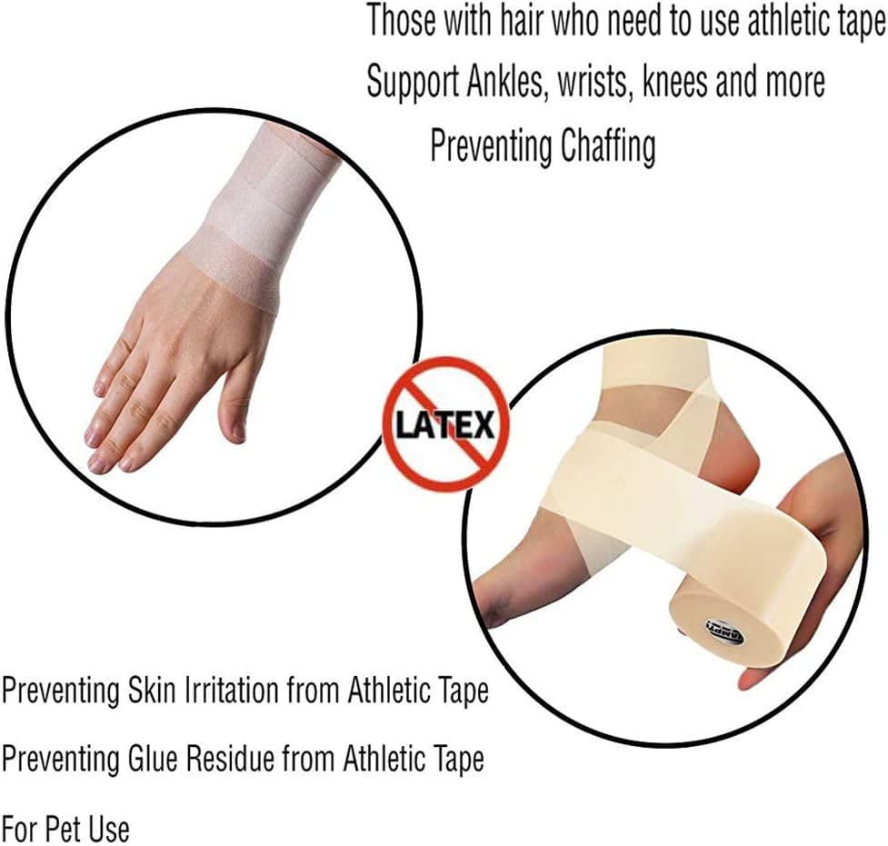 OBTANIM 2 Rolls Foam Underwrap Bandage Pre-Wrap Sports Tape for Athletic Elbow Knees Ankles, Latex Free (Dark Green) - color: Dark Green
