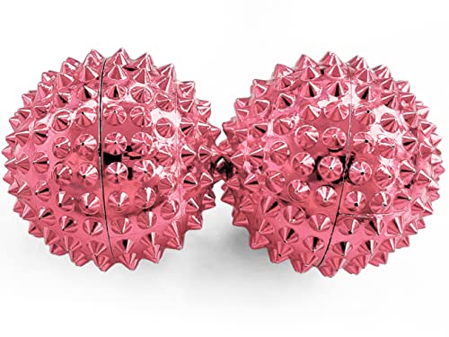 2X Spiky DBT Skill Balls | Magnetic Stress Relief Balls | Spiky Massage Balls for Relaxation, Tension Release, Focus & Mobility (Rose Gold, 1.25 inch) - color: Rose Gold, size: 1.25 Inch