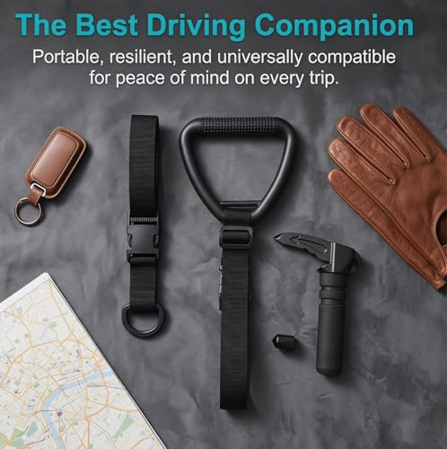 SlimStar Car Door Handle Assist Kit for Seniors, Handle + 2 Straps