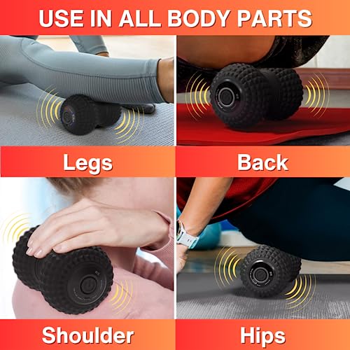 ZeenKind Vibrating Peanut Massage Ball Plantar Fasciitis Muscle Pain Relief - color: Peanut Ball-stronger Vibration