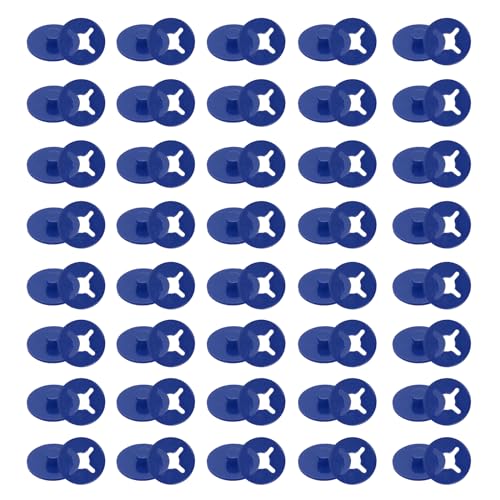 PATIKIL Running Bib Race Clips, 40 Pcs Race Fastener Race Number Buckle Fixing System Marathon Number Buckles Fasteners Holders for Runners Field, Dark Blue - color: Dark Blue