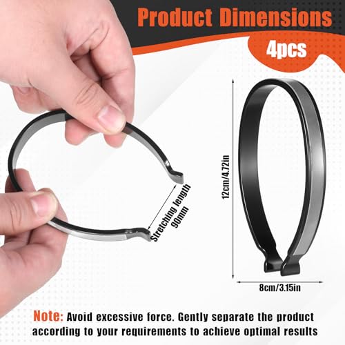 High Reflective Cycling Trousers Clips, 4 Pcs Bike Ankle Reflective Clip Outdoor Cycling Reflective-Gear Pant Cuff Clips