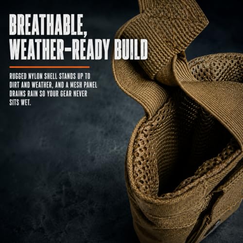 Lone Trail Elastic Retention Pouch - Brown MOLLE Tactical Hunting Holster