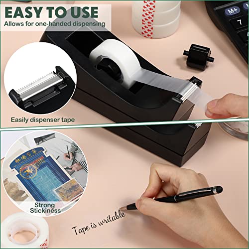 Yahenda 6 Pack Tape Dispenser Desk Bulk with 24 Rolls, Replacement Cores
