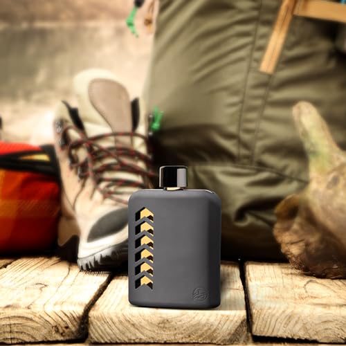 Large Glass Flask Set for Men & Women - Drinking Hip Flask Bottle with Cork & Silicone Seals for Whiskey, Liquor, Alcohol - Includes Metal & Plastic Lids, Funnel, Protective Silicone Sleeve - 240ml. - size: 8oz.