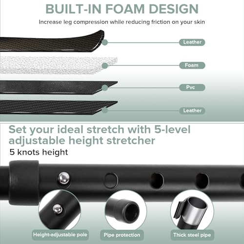 Hamstring Stretcher, Knee Extension & Pain Relief Device for Lower Body Flexibility, Adjustable Back, Leg, Calf & Hip Stretching Tool, Improves Range of Motion, Knee Pain Relief