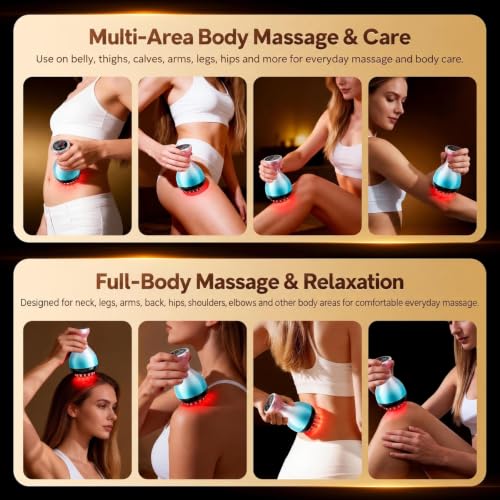 Electric Lymphatic Drainage Massager for Body Anti-Cellulite Sculpting Tool - color: Colorful