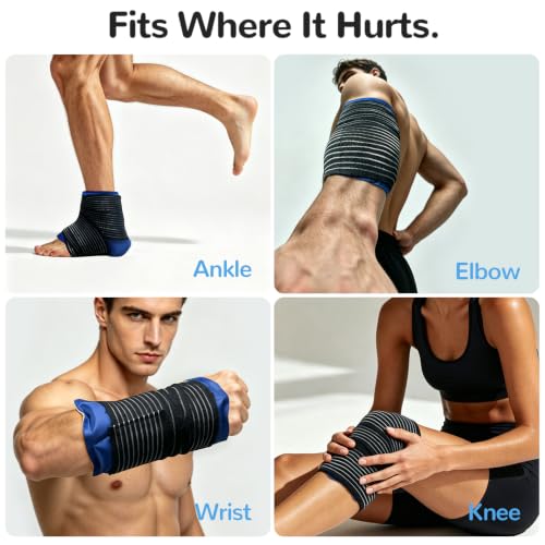 Hands-Free Ice Pack for Injuries Reusable with Bandage for Multiple Joints - size: Hands-free M*2