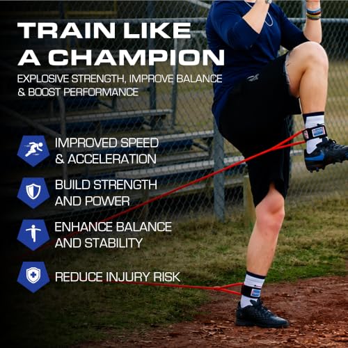 Bucwild Sports Baseball Resistance Bands - Pitching Bands for Youth & Adult - color: Red Band (Ages 13 & Up)